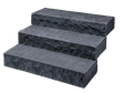 Blockstufen Basalt Takeda bossiert freigestellt