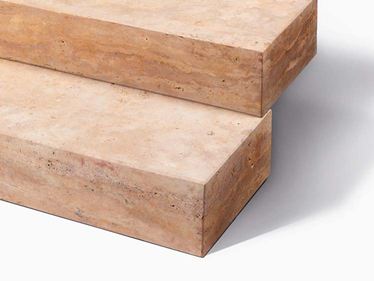 Blockstufen Travertin Gold zugeschnitten