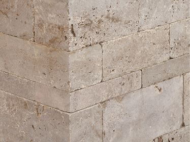 Mauersteine Travertin Noce Zuschnitt