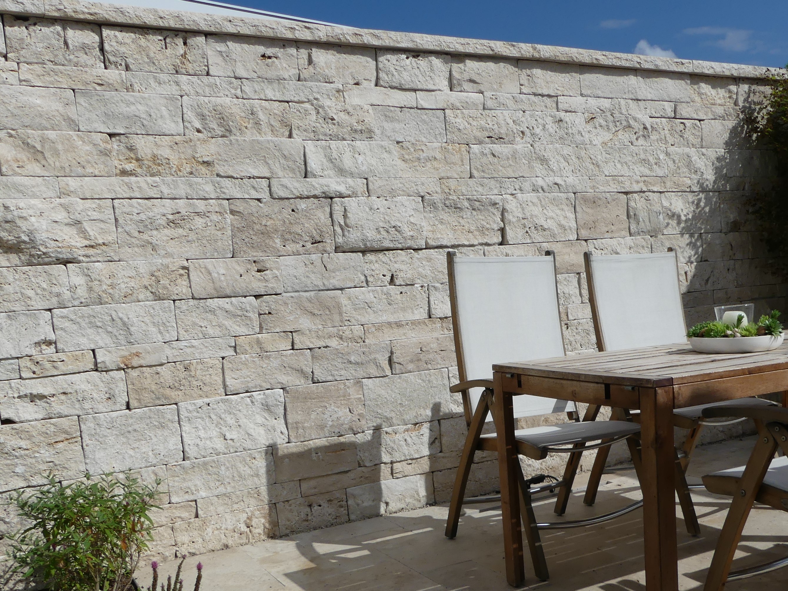 Mauersteine Travertin Medium