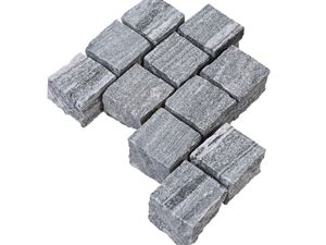 Pflastersteine Gneis Urban Grey Line freigestellt