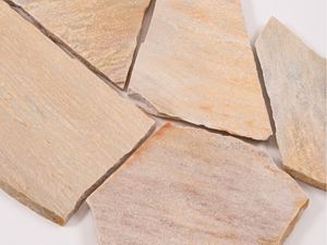 Polygonalplatten Quarzit Rio Dorado Gelb