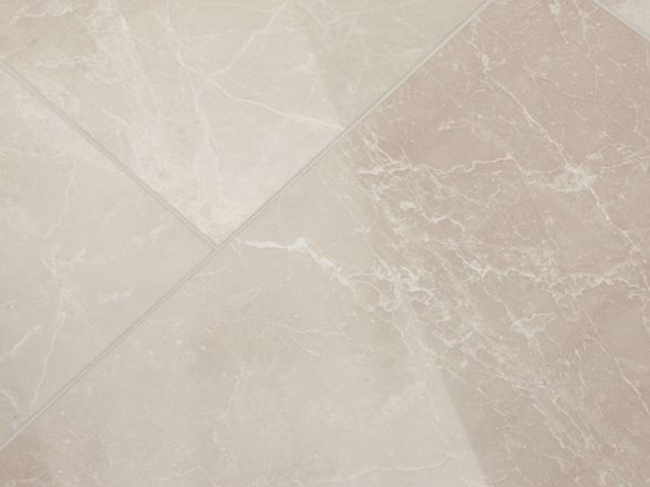 Marmor-Fliesen Burdur Cream, Detailaufnahme einer Fuge