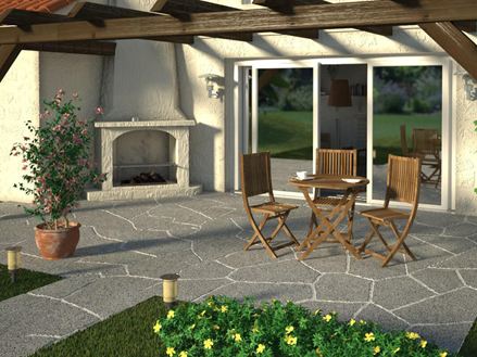 Sonderposten Ganit Polygonal Platten Mundo Grau