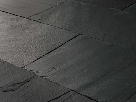 Schiefer-Platten Black Rustic: seitliche Detailaufnahme