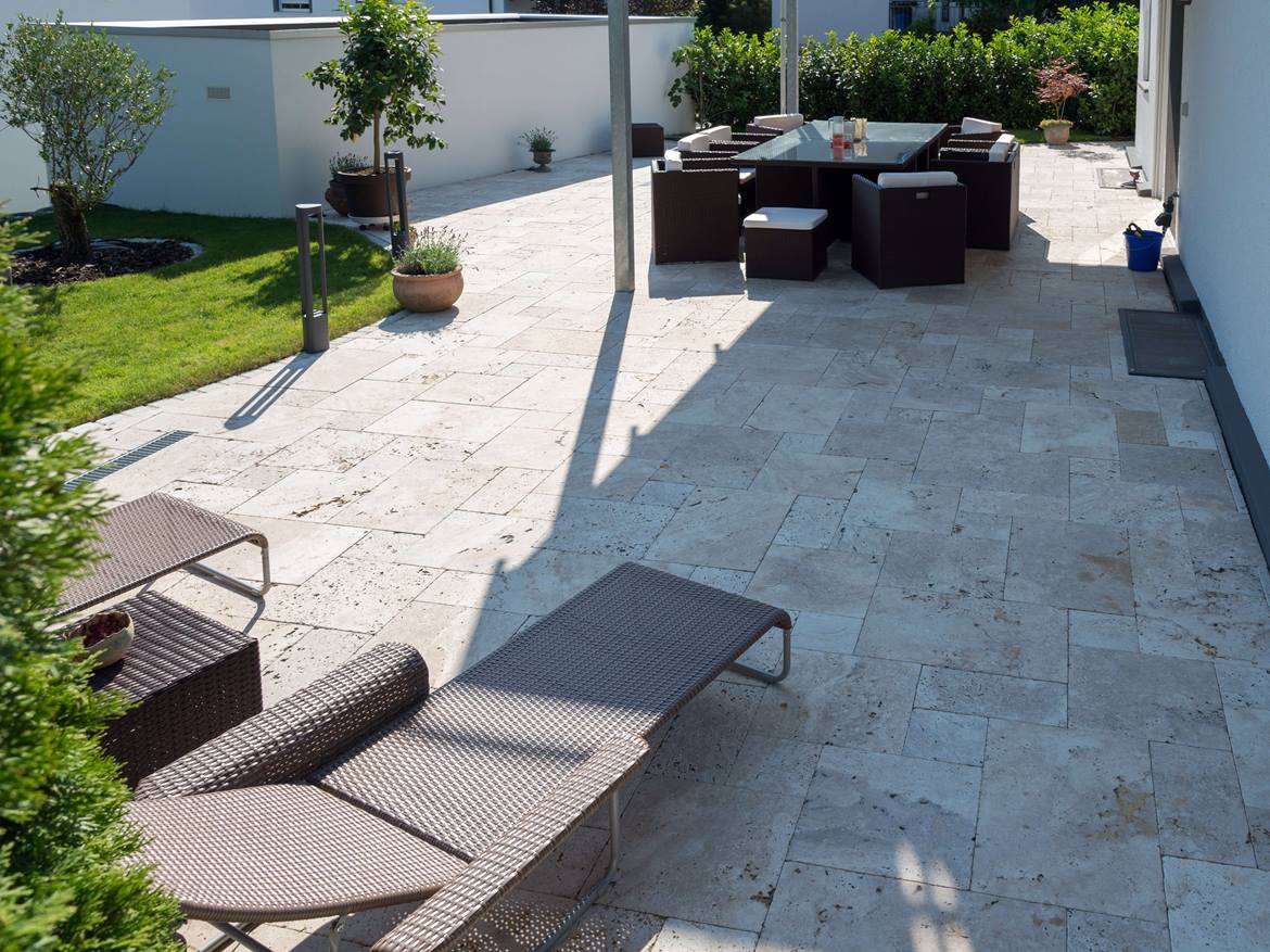 Travertinplatte Medium getrommelt ID540