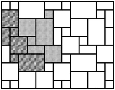 Grafik des Verlegemusters Römischer Verband