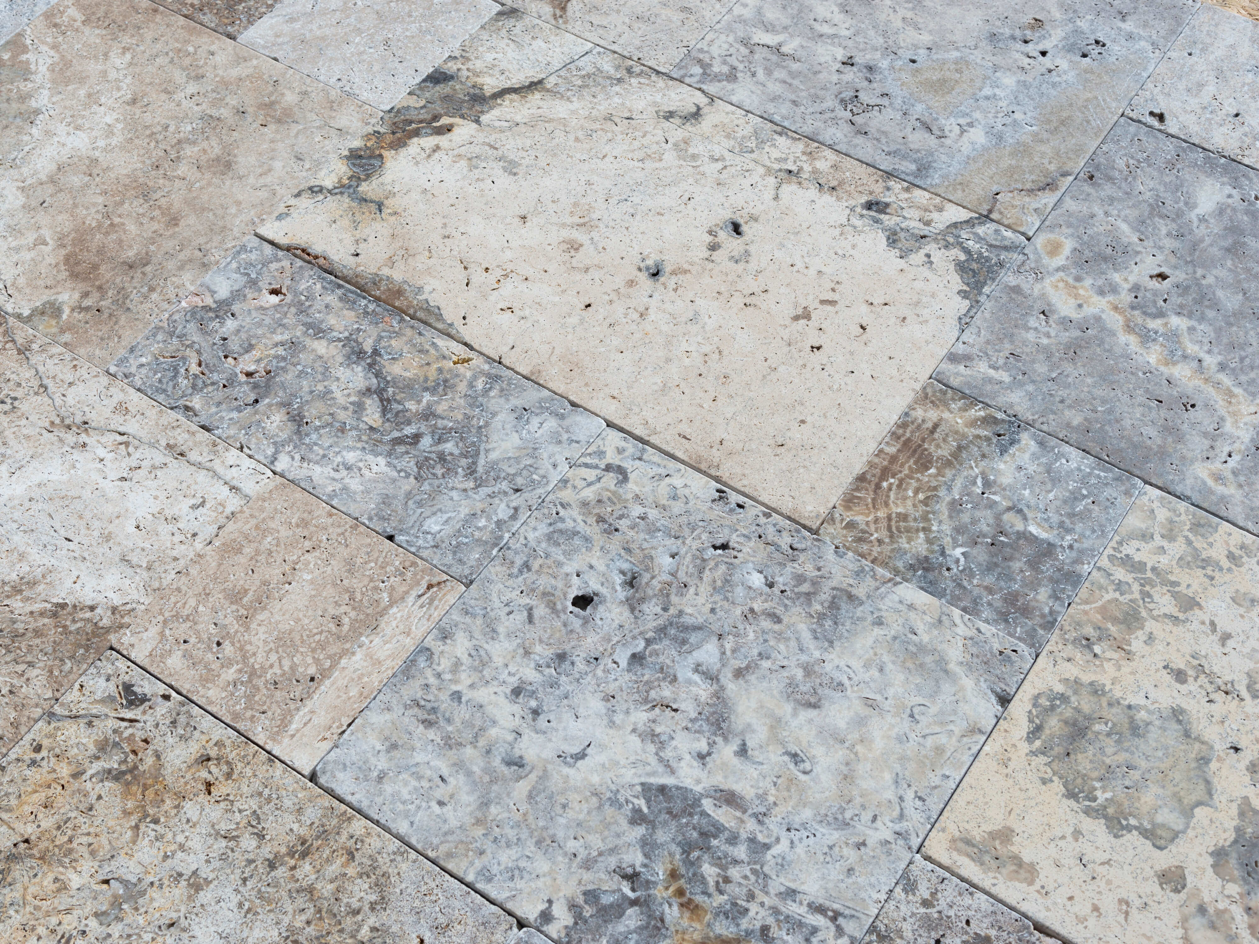 Travertinplatte Silver Stonenaturelle Traumhafte Natursteine